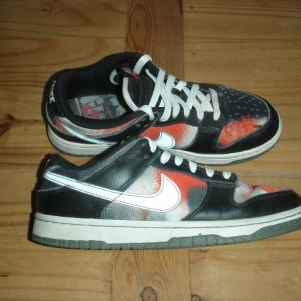 Nike Dunk Low - 'Graffiti Pack - Black & Red' - Men's Size 7.5
